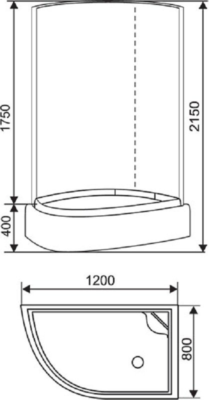 Душевая кабина Arcus Style S-09 R 120х80