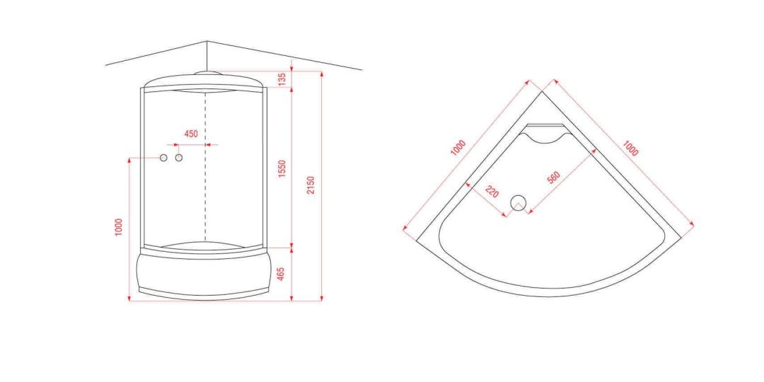 Душевая кабина Arcus AS-110 100х100