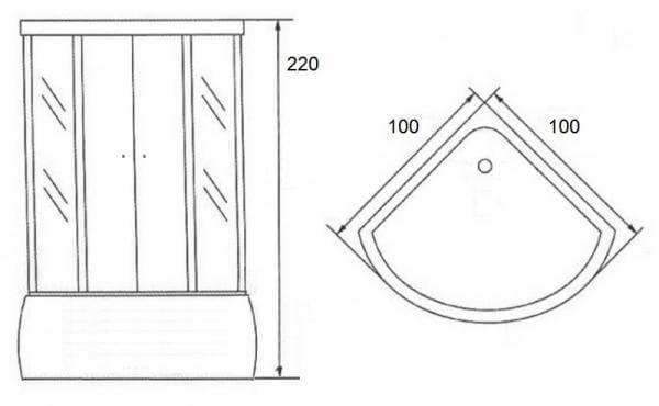 Душевая кабина Niagara NG- 212-01N 100х100