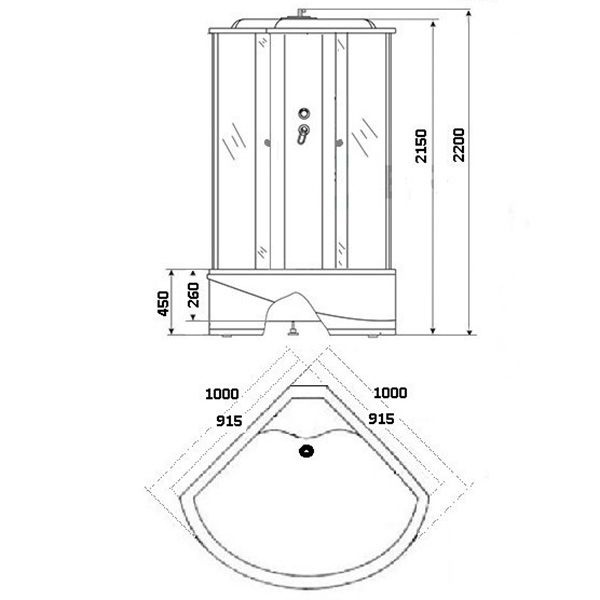 Душевая кабина Niagara Lux NG- 7710G 100х100