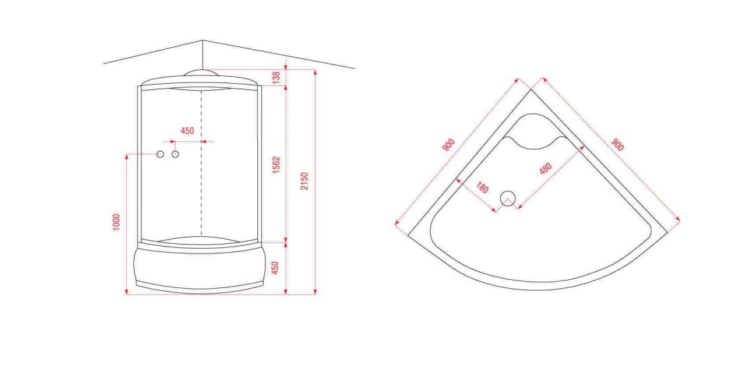 Душевая кабина Arcus AS-103G 90x90