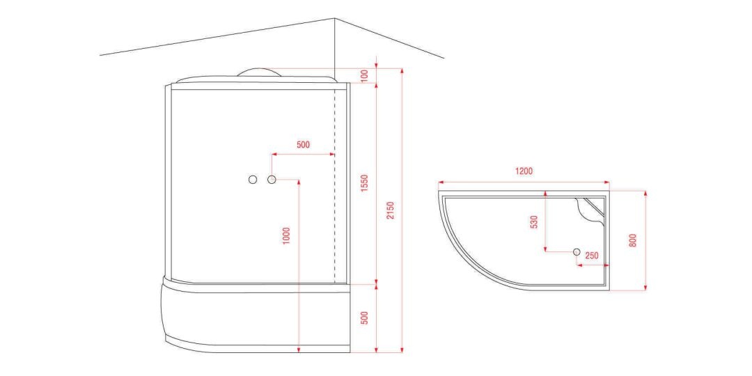 Душевая кабина Arcus AS-109l 120х80