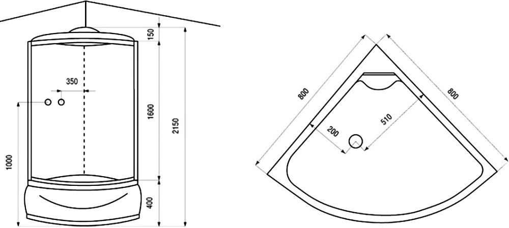 Душевая кабина Arcus AS-108 80х80