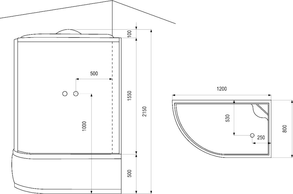 Душевая кабина Arcus AS-109R 120х80
