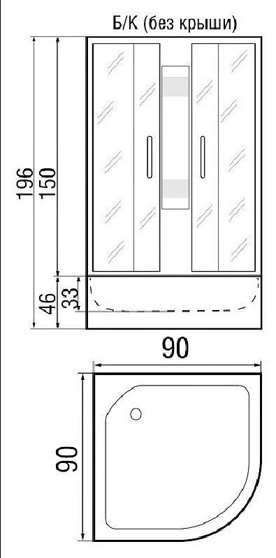 Душевая кабина River Amur Б/К 90/46 МТ