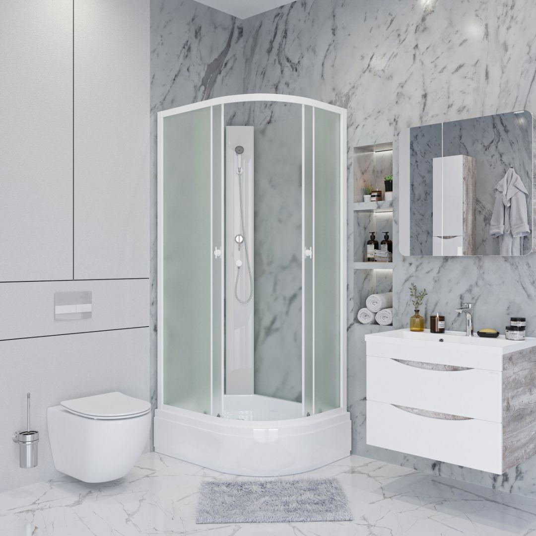 Душевая кабина Niagara Promo P100/70/26L/MT/BK Левая