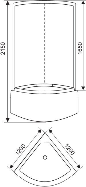 Душевая кабина Arcus AS-114G 120х120