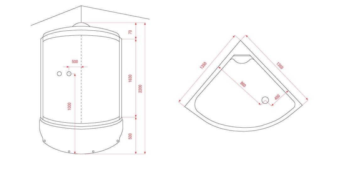 Душевая кабина Arcus AS-115 135х135