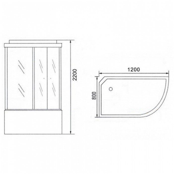 Душевая кабина Niagara NG-3520-14L 120x80
