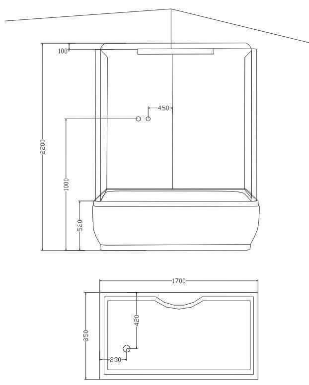 Душевая кабина Arcus AS-126 170х85