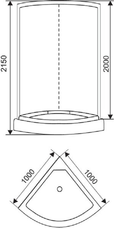 Душевая кабина Arcus Style S-13G 100x100