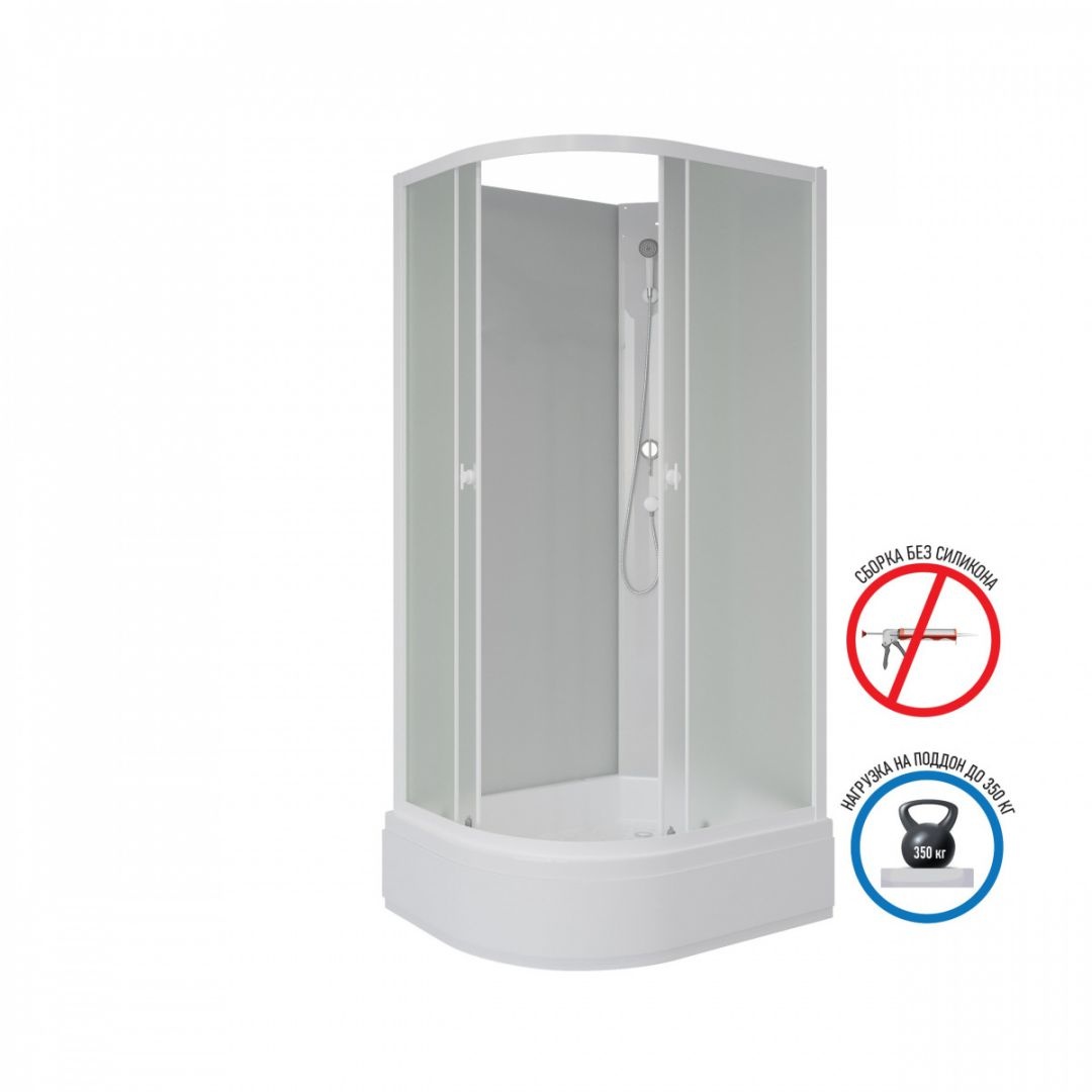 Душевая кабина Niagara Promo P110/80/26R/MT/BK Правая