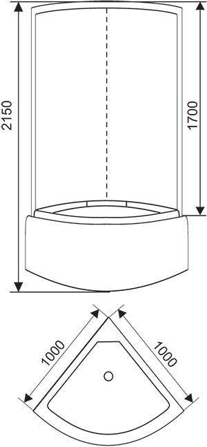 Душевая кабина Arcus Style S-23 100х100