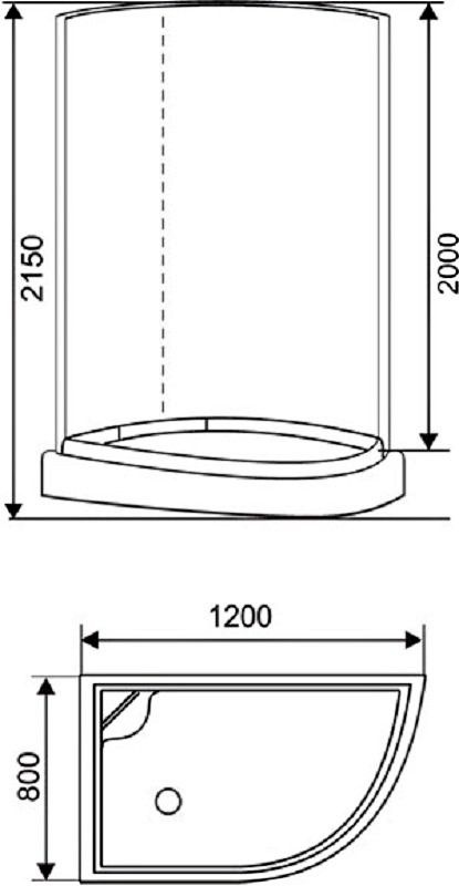 Душевая кабина Arcus Style S-08 L 120x80