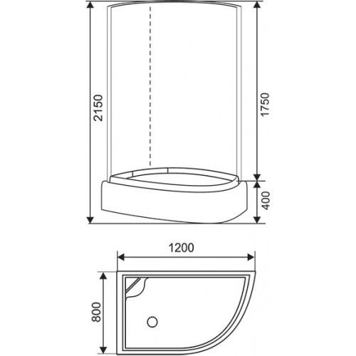 Душевая кабина Arcus Style S-09G L 120x80