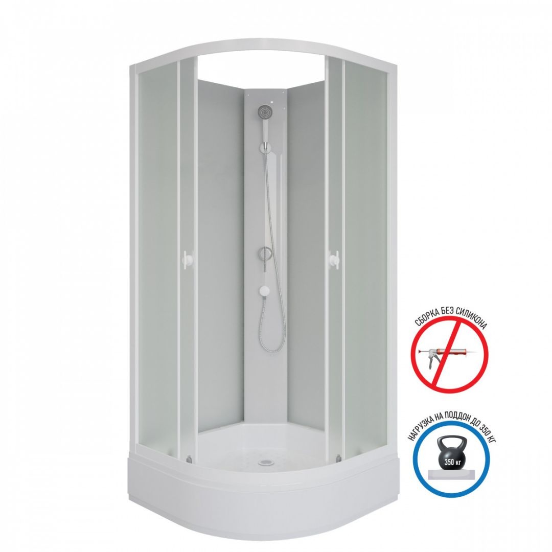 Душевая кабина Niagara Promo P80/26/MT/BK Без крыши