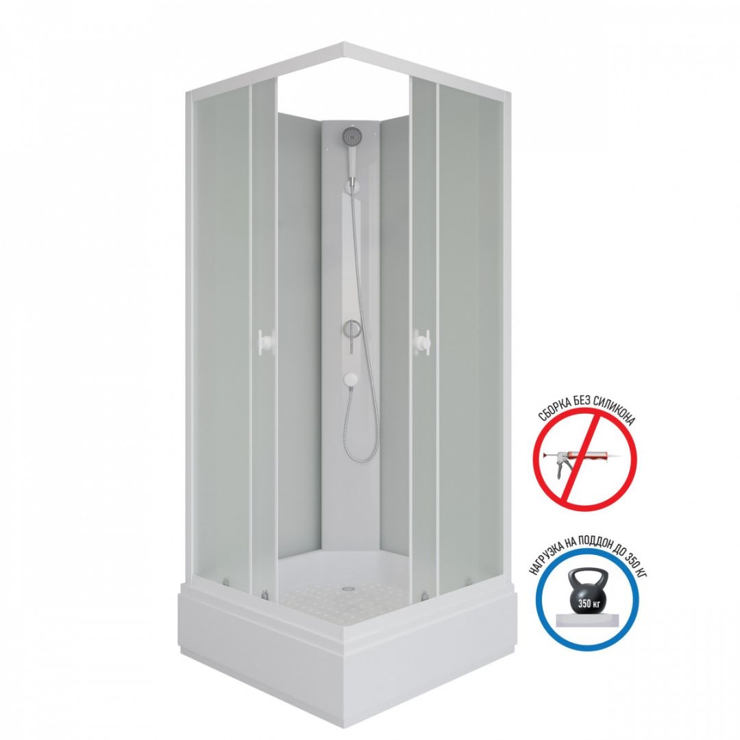 Душевая кабина Niagara Promo P100/26Q/MT/BK матовое стекло