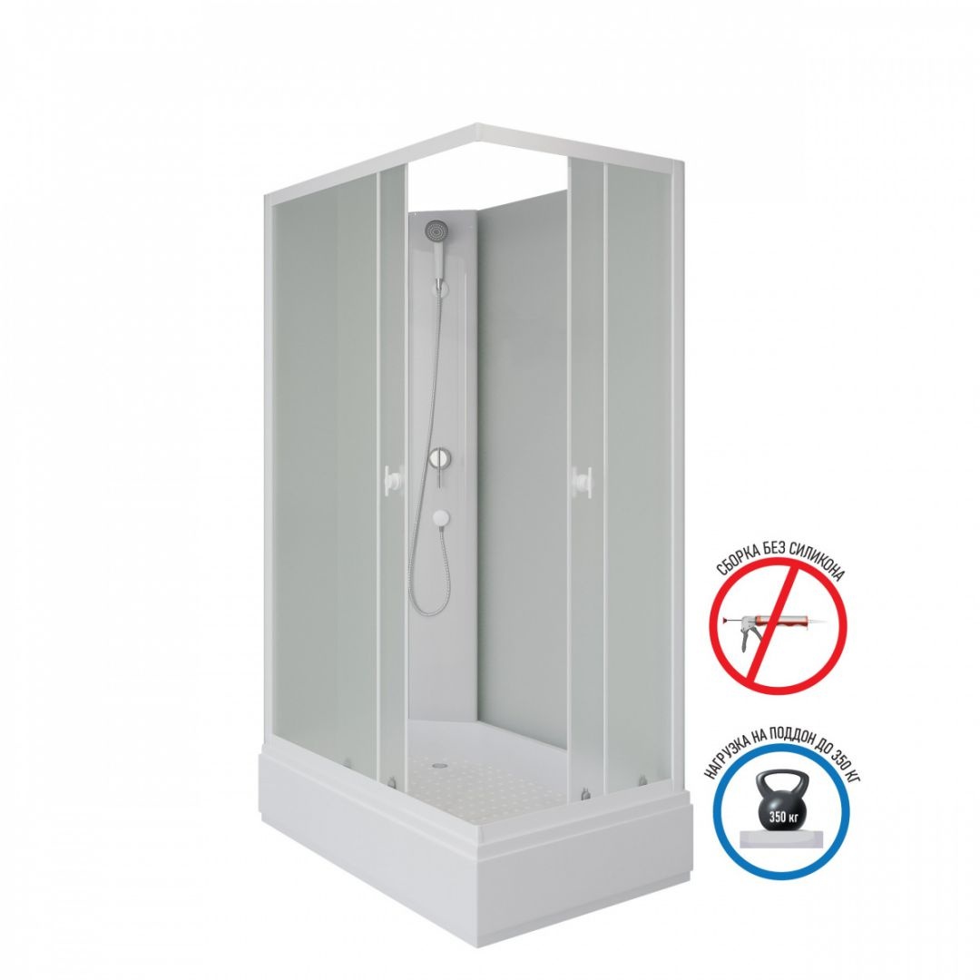 Душевая кабина Niagara Promo P100/80/26Q/MT/BK Без крыши