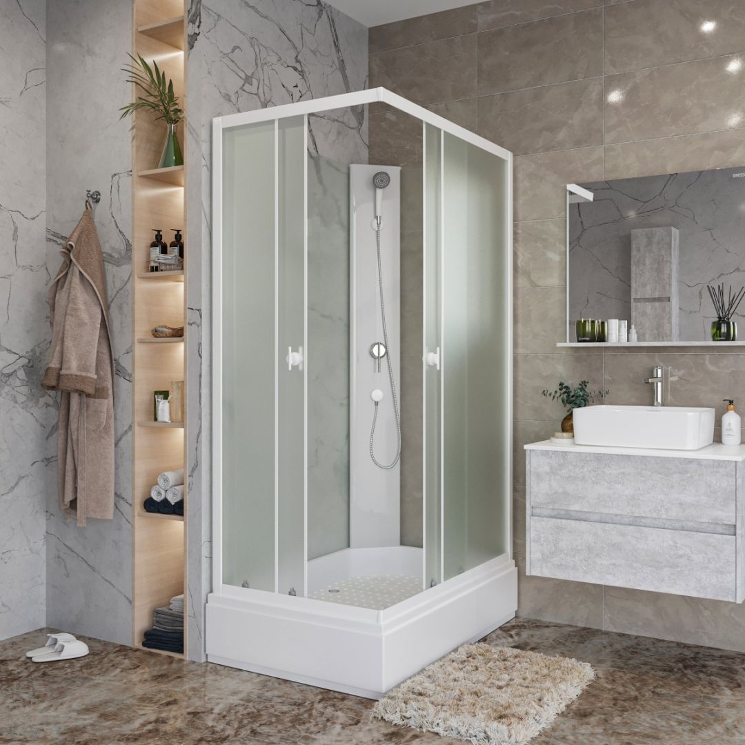 Душевая кабина Niagara Promo P100/80/26Q/MT/BK Без крыши