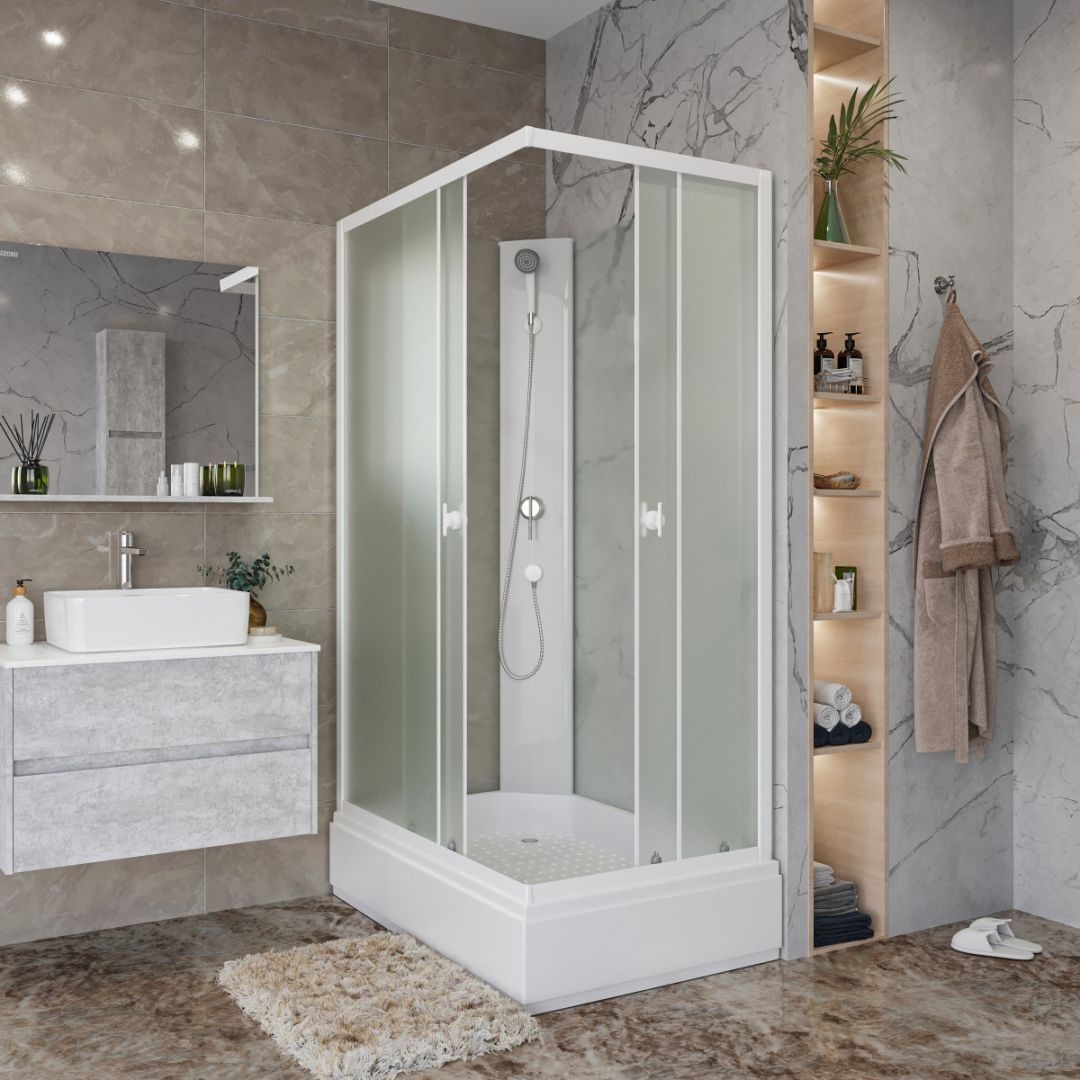 Душевая кабина Niagara Promo P100/80/26Q/MT/BK Без крыши