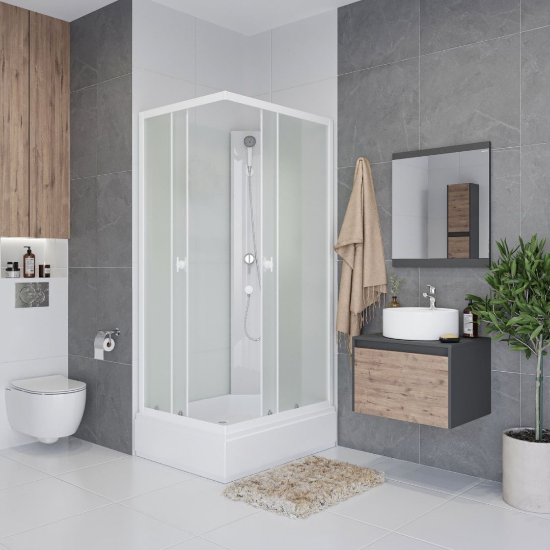 Душевая кабина Niagara Promo P100/80/26Q/MT/BK Без крыши