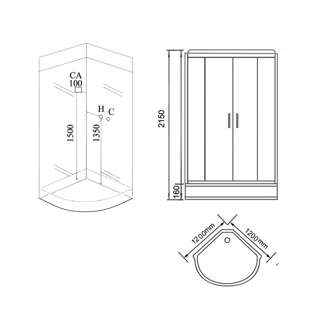 Душевая кабина Grossman GR242 120х120