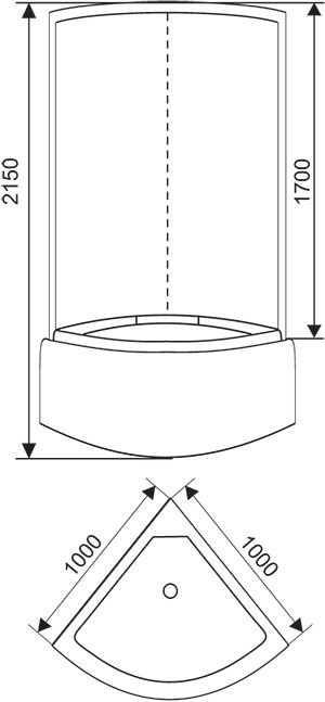 Душевая кабина Arcus Style S-23G 100х100