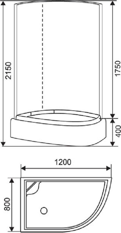 Душевая кабина Arcus Style S-09 L 120х80