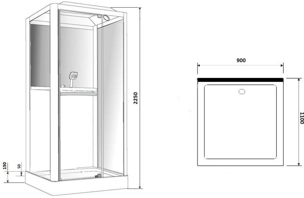 Душевая кабина Grossman GR223 90х110