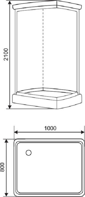 Душевая кабина Arcus Style S-47 100х80