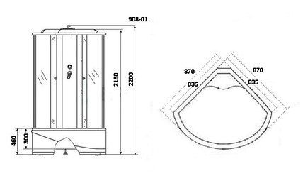 Душевая кабина Niagara NG-908-01 90x90