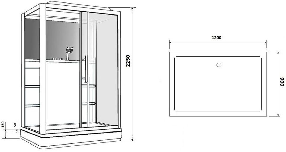 Душевая кабина Grossman GR227 120х90
