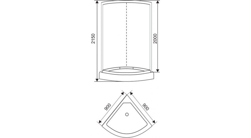 Душевая кабина Arcus AS-102 90х90