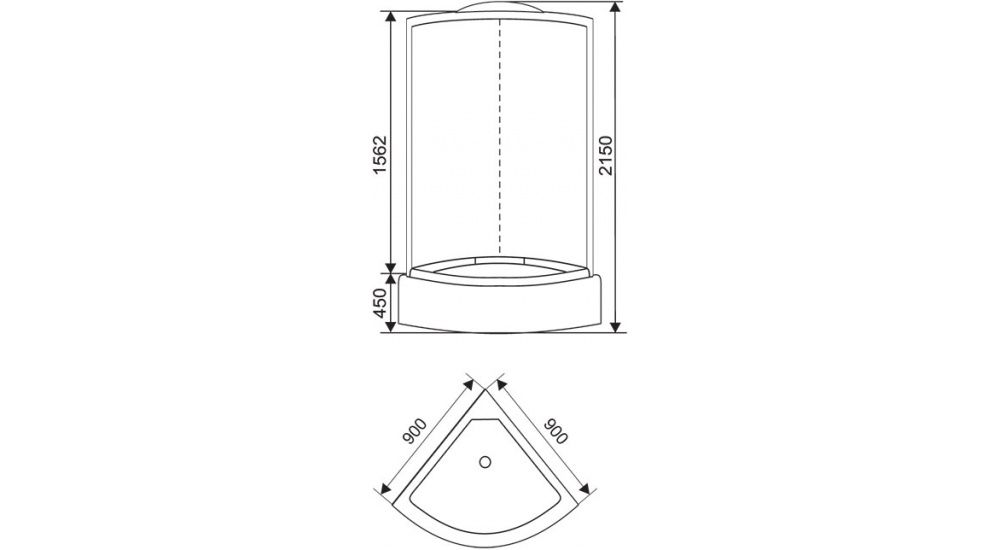 Душевая кабина Arcus AS-103G 90x90