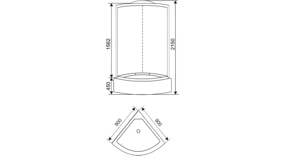Душевая кабина Arcus AS-105 90х90
