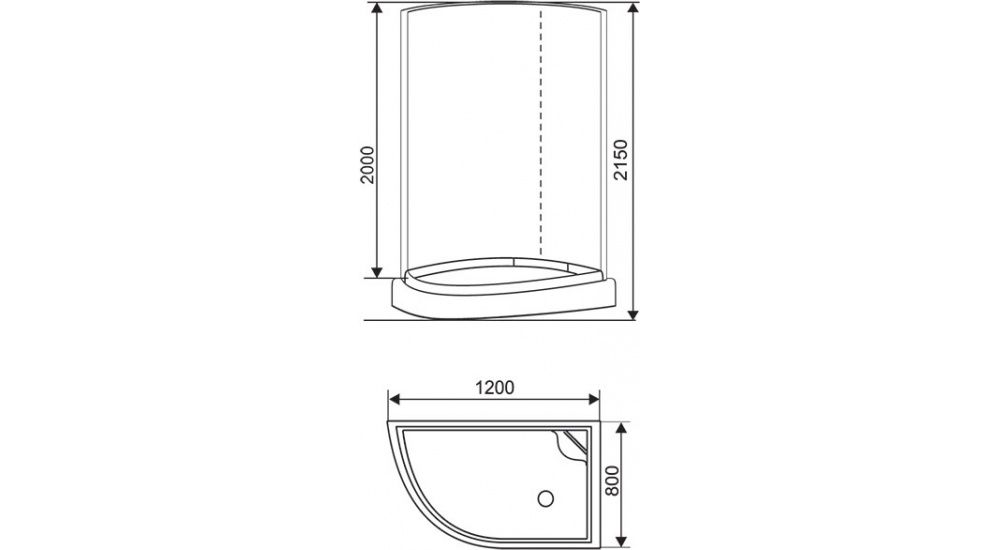 Душевая кабина Arcus Style S-08 R 120x80