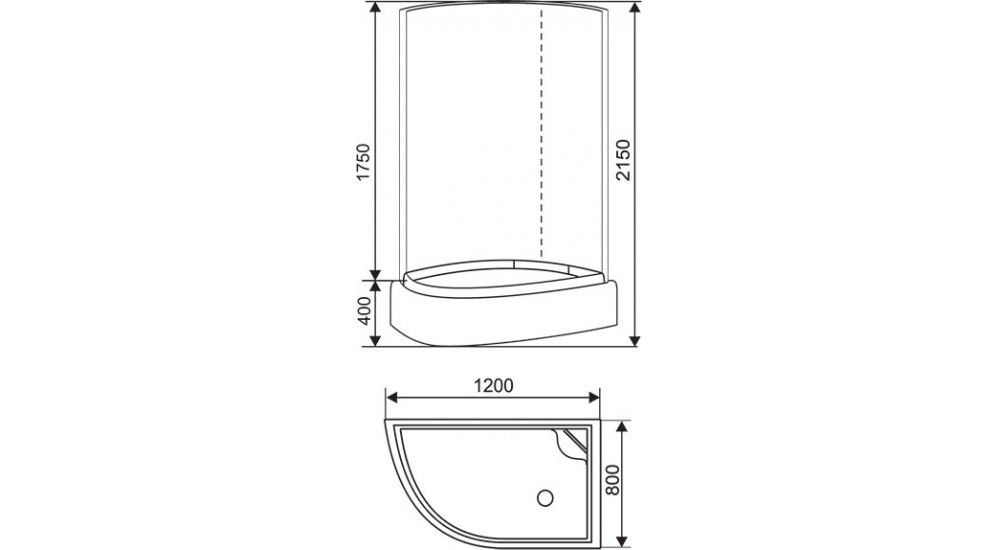 Душевая кабина Arcus Style S-09G R 120x80
