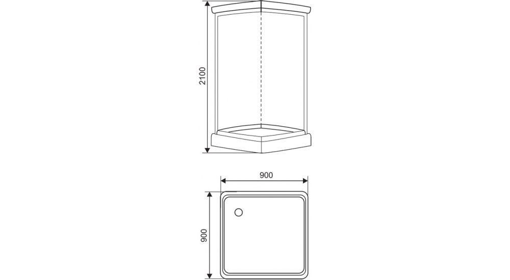 Душевая кабина Arcus Style S-41 90x90